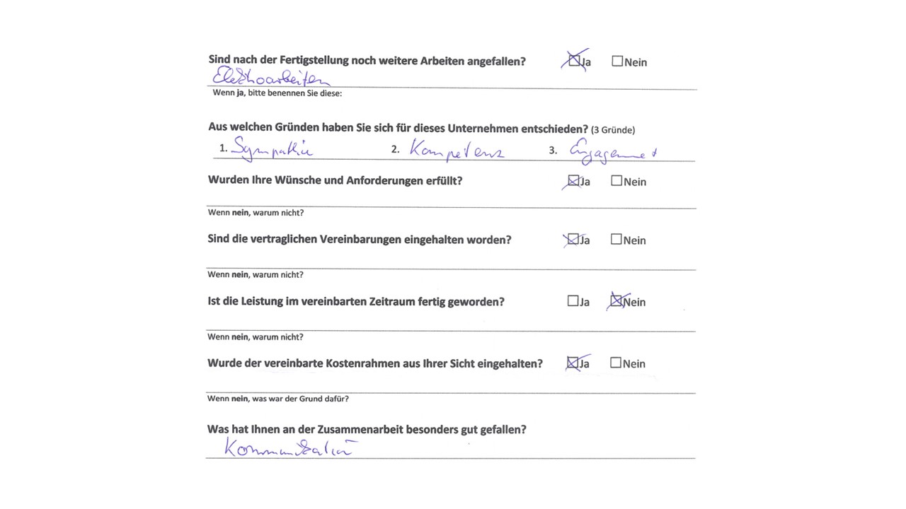 Mit Kundenreferenzen starten Handwerksunternehmen eine Qualitätsoffensive