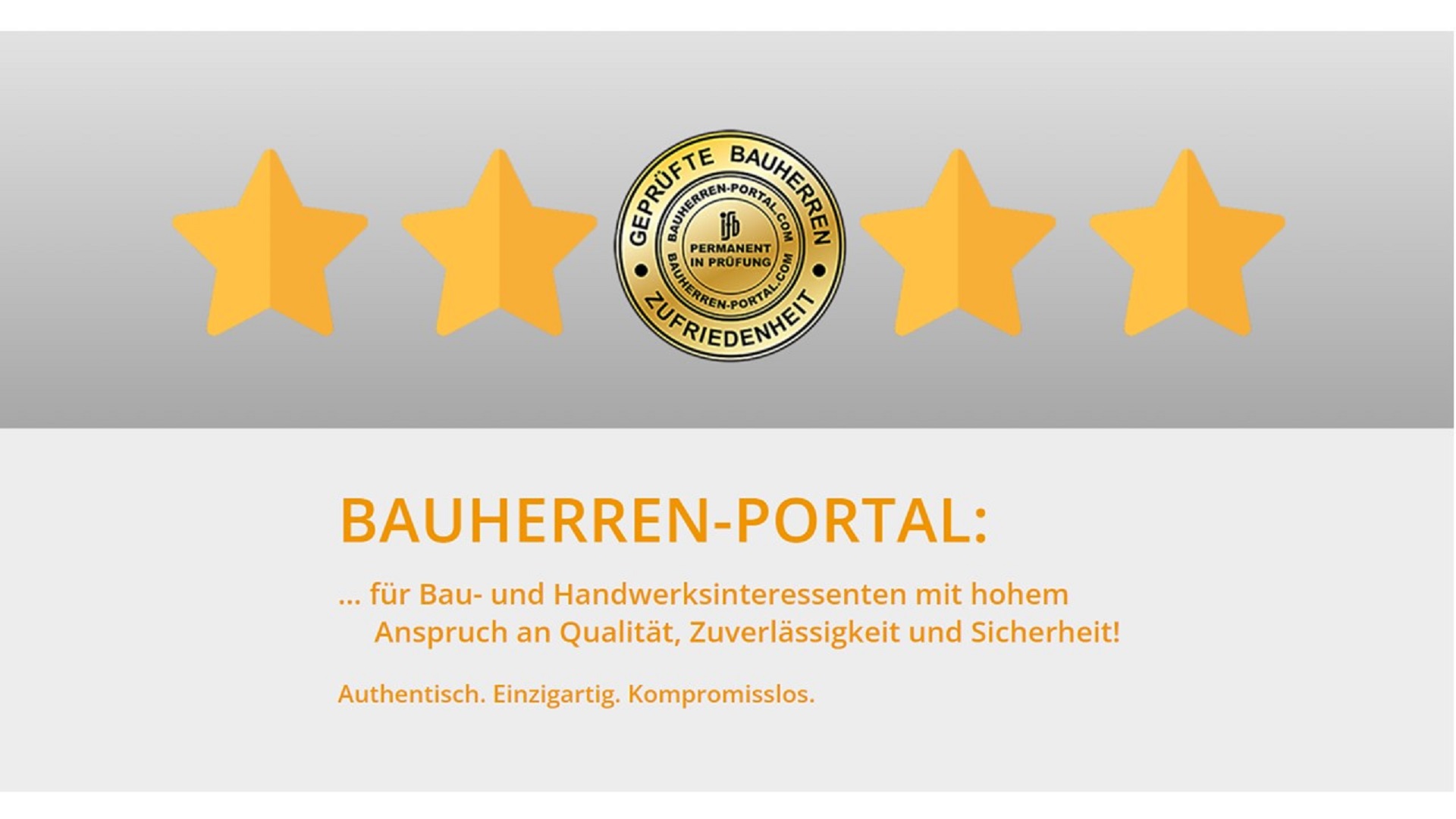 BAUHERREN-PORTAL zeigt volles Engagement für qualitätsorientierte Handwerksbetriebe