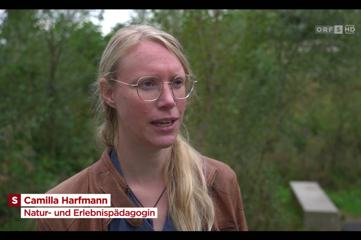 Lehrpfad Bergheim ORF Salzburg Heute Interview Camilla Harfmann
