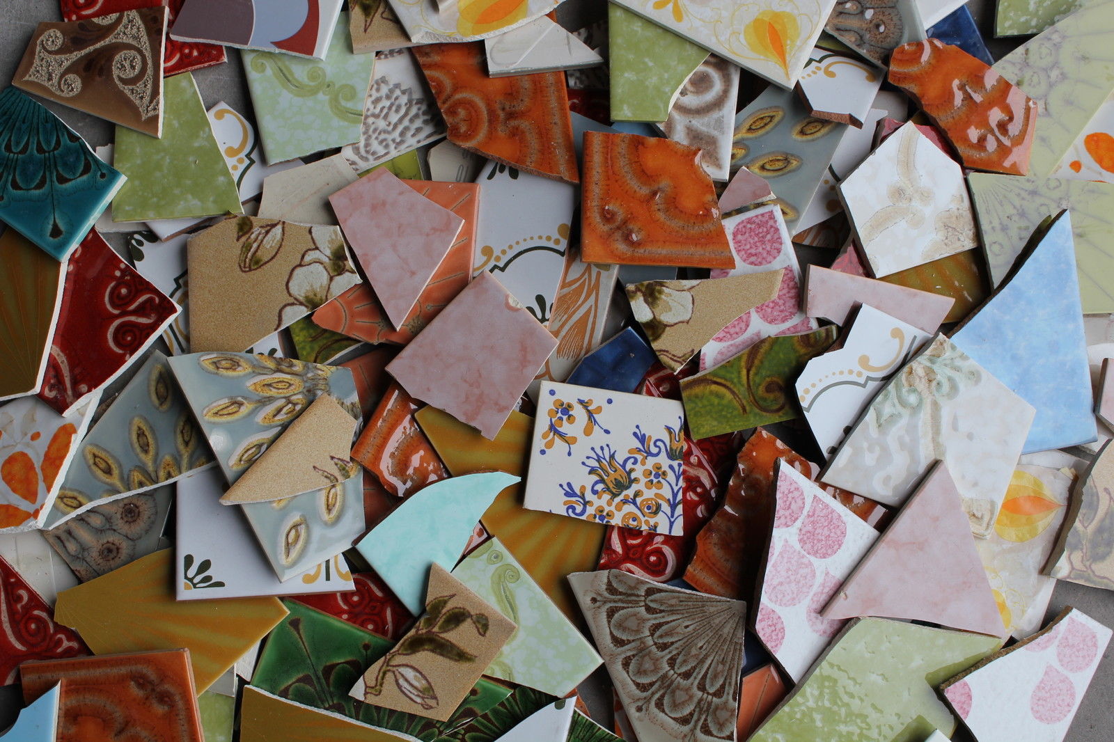 Mosaikfliesen Bruchfliesen Fliesenbruch Retrobruch