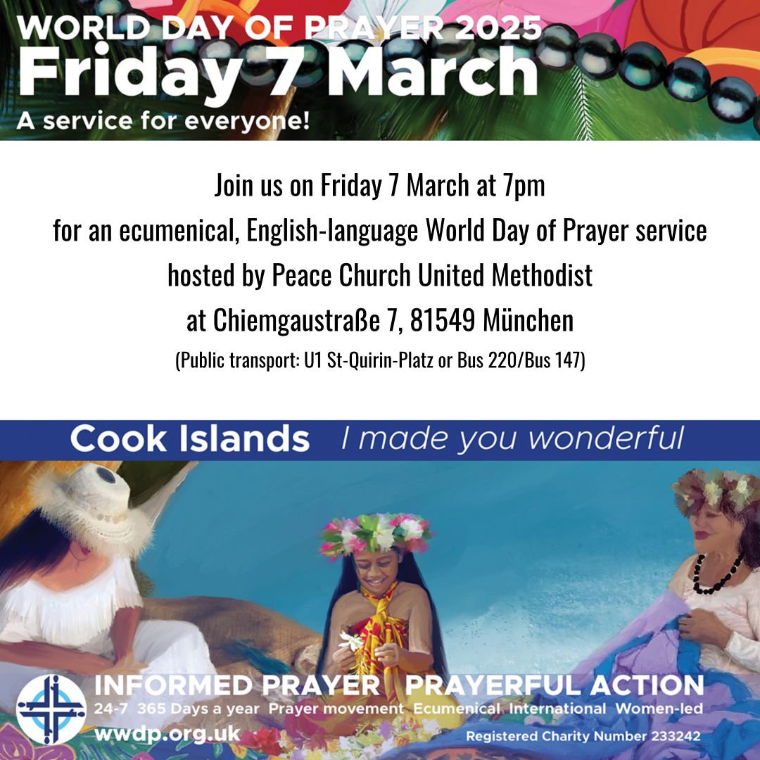 On 7 March 2025 join us for the World Day of Prayer 2025 at Peace Church