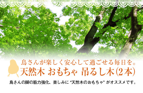 天然木 おもちゃ(吊るし木 2本)タイトル