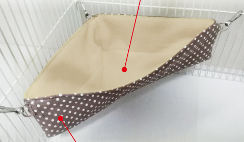 デグーコーナー涼感ハンモック 夏用（シマリス・モモンガ兼用）通気性