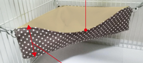 デグーコーナー涼感ハンモック 夏用（シマリス・モモンガ兼用）通気性