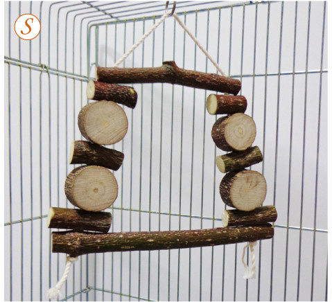 天然木 おもちゃ（ブランコ） 文鳥 ブランコ インコ ブランコ