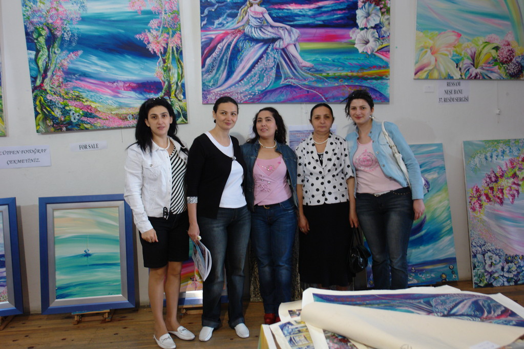 Azerbaijan  Abgeordnete GANİRA PAŞAYEVA Familien Besuch bei meiner Ausstellung Hagia Sofia İstanbul