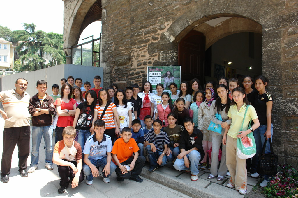 Schüler aus Anatolien bei meiner Ausstellung Hagia Sofia Museum 2006