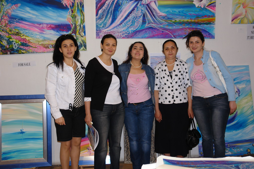 Azerbaijan  Abgeordnete GANİRA PAŞAYEVA Familien Besuch bei meiner Ausstellung Hagia Sofia İstanbul