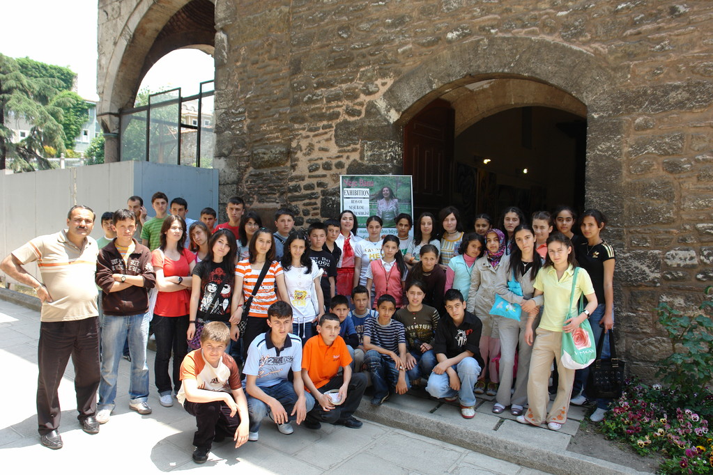 Schüler aus Anatolien bei meiner Ausstellung Hagia Sofia Museum 2006