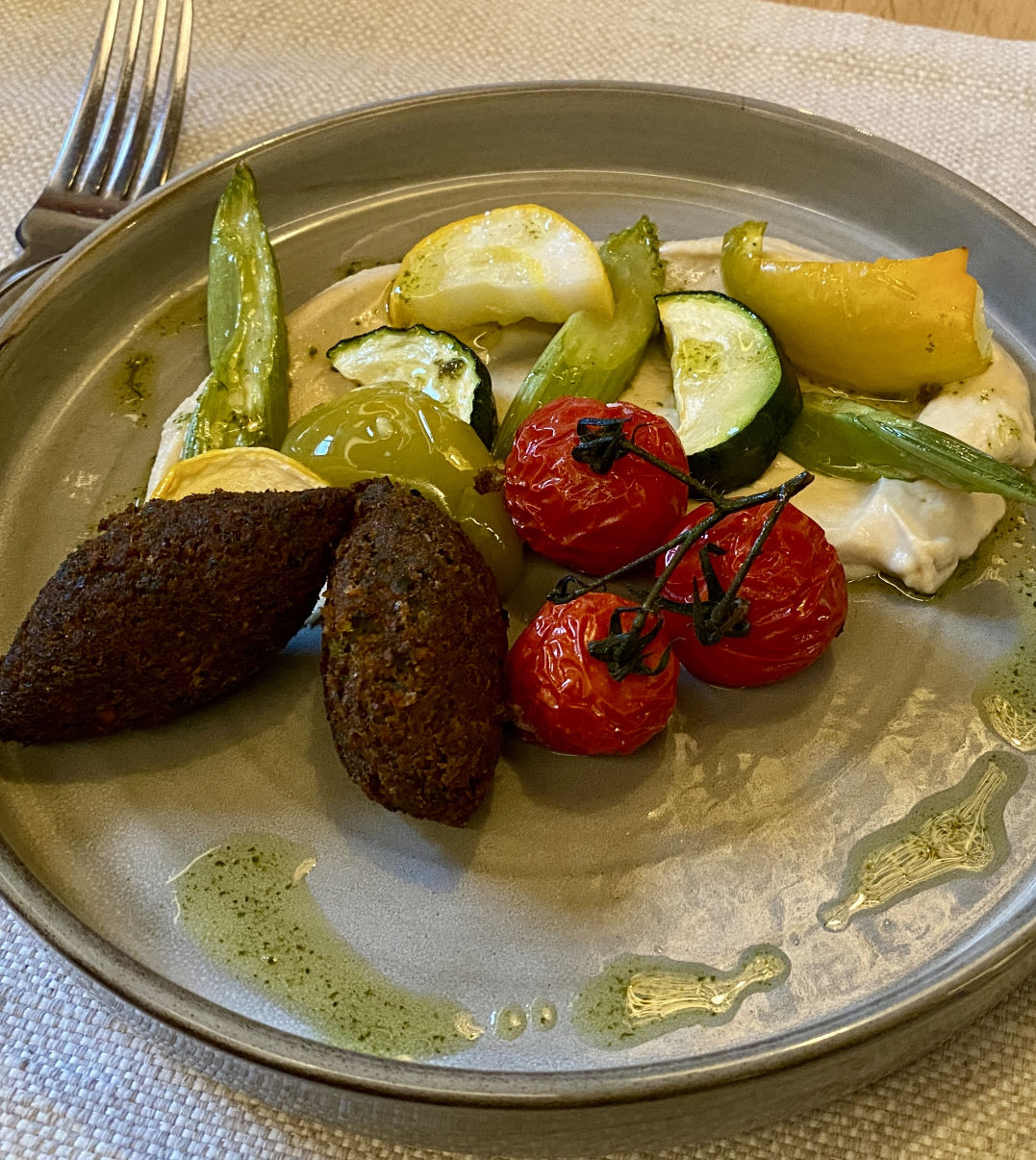 Grillgemüse mit Humus