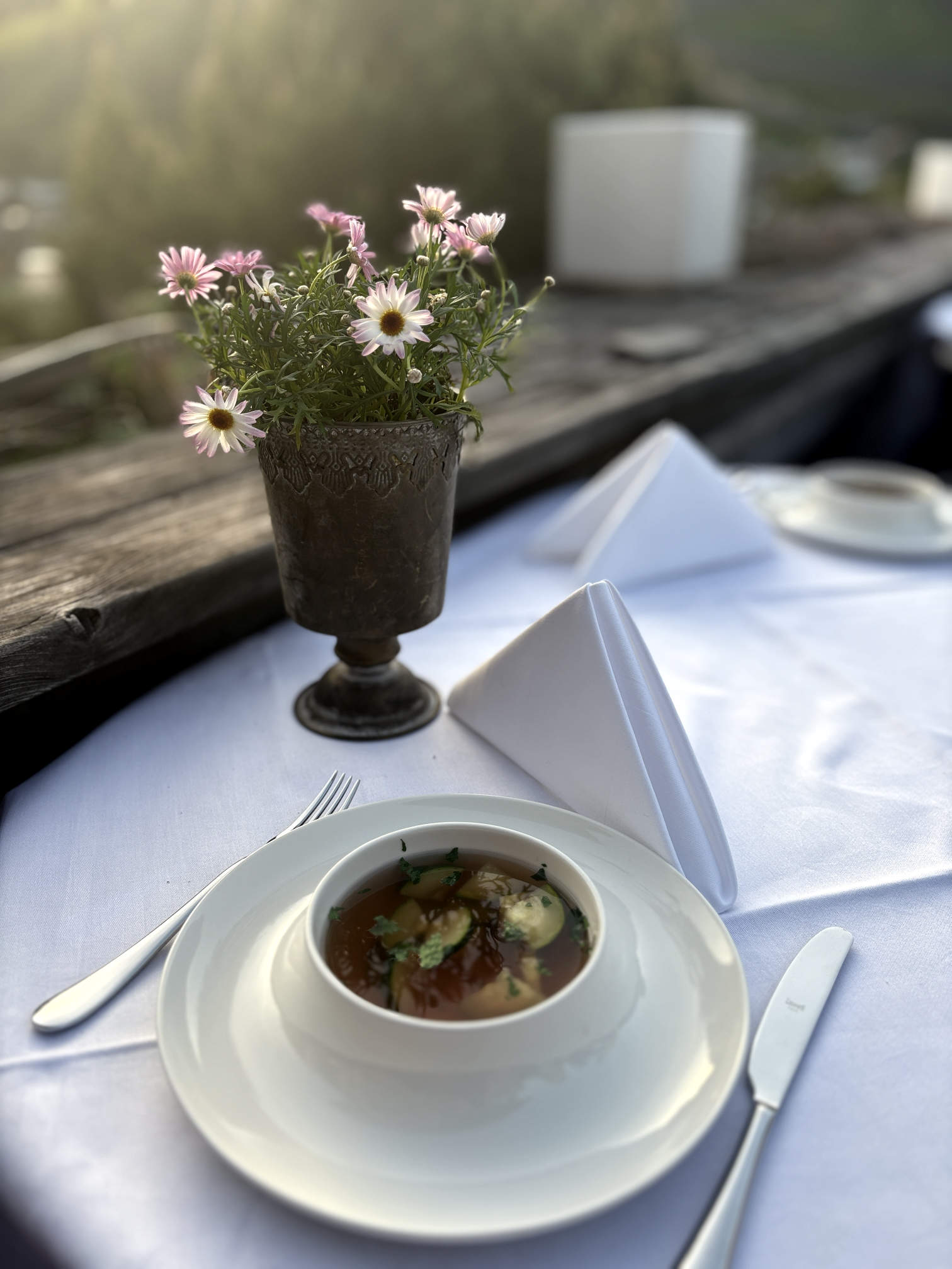 Abends gibts eine bekömmliche Basensuppe