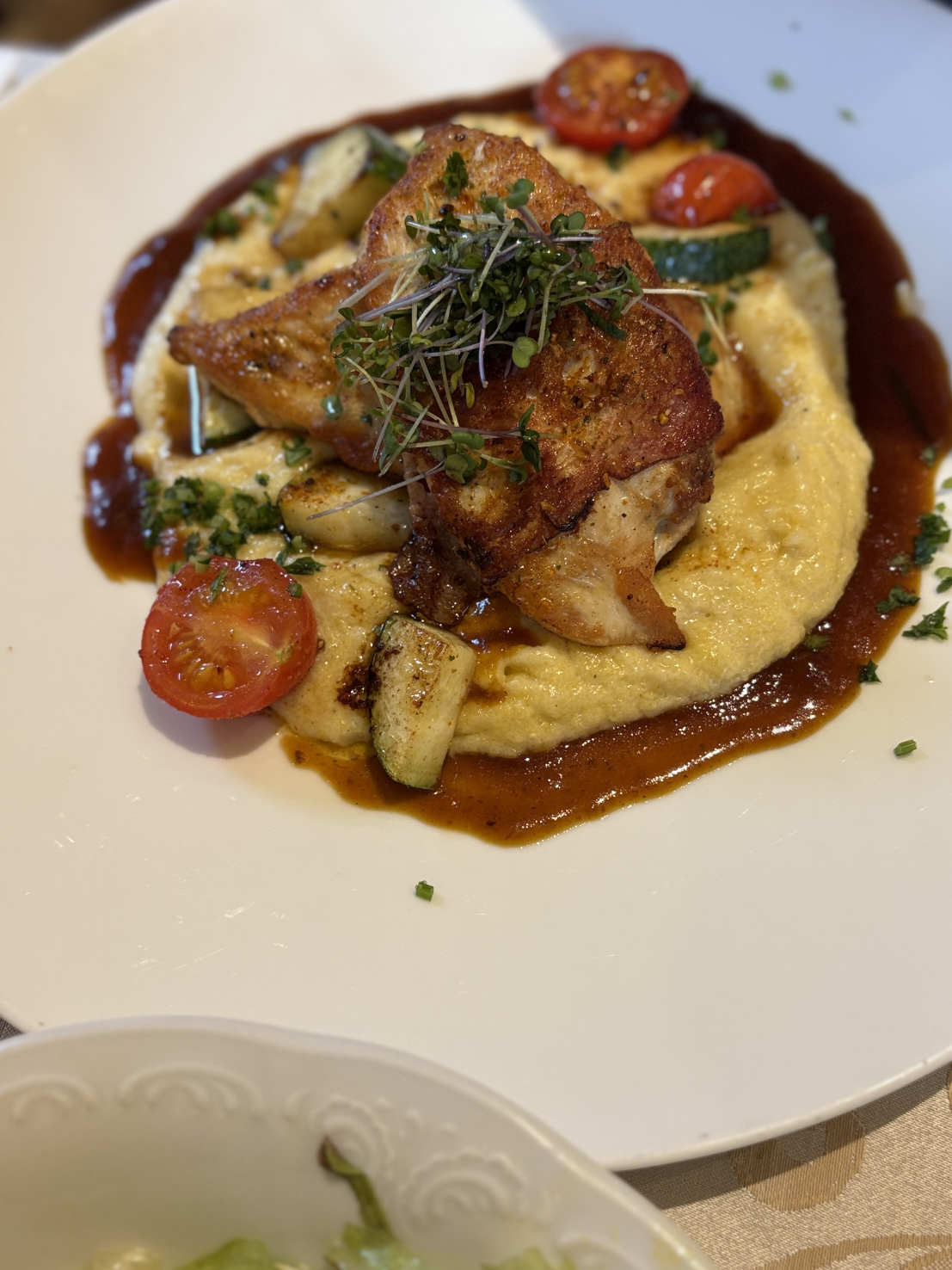 Maishenderl mit Polenta