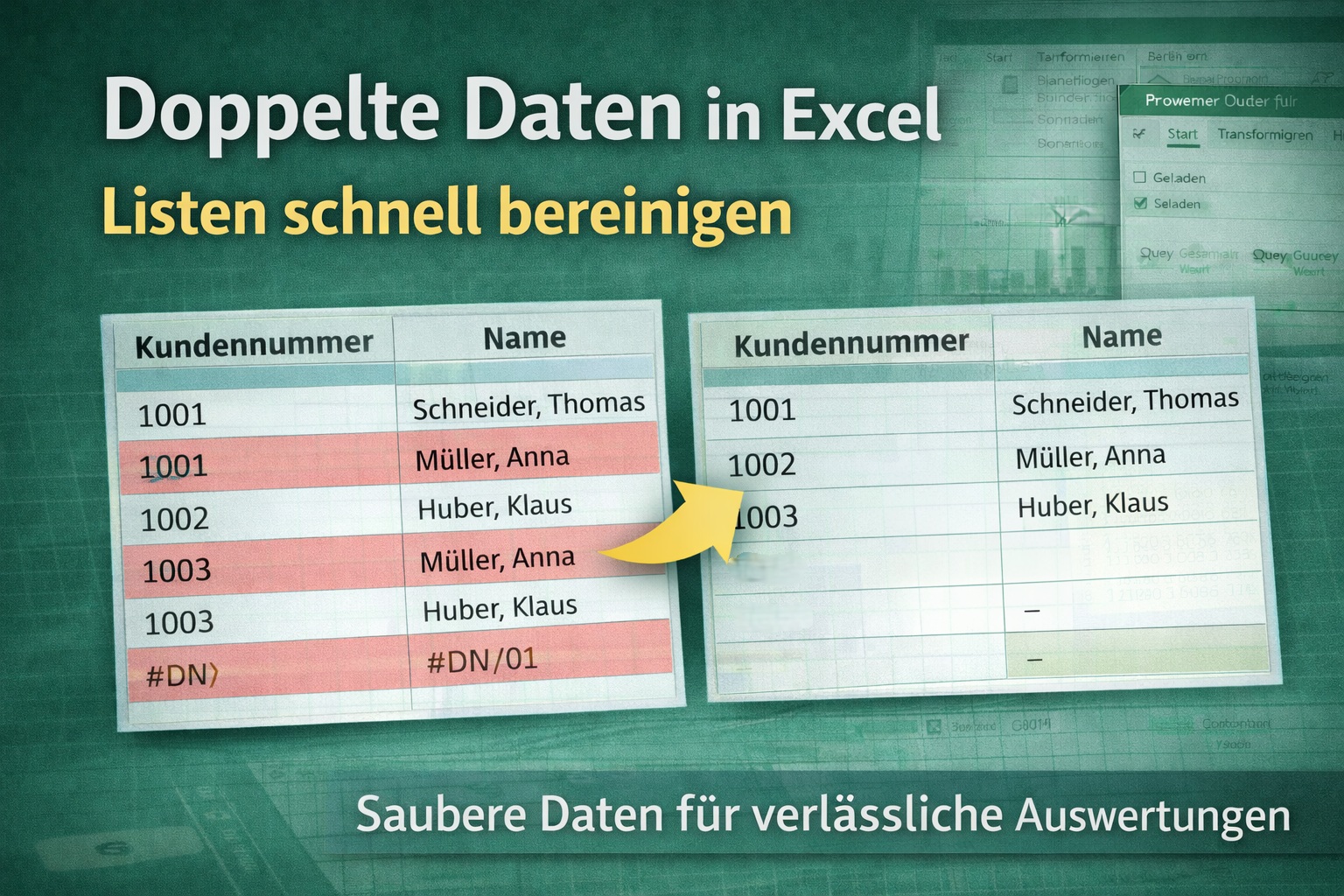 Doppelte Daten in Excel entfernen: Listen in Stadtwerken schnell und sauber bereinigen