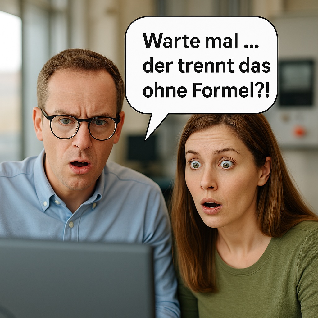 „Warte mal … der trennt Vornamen und Nachnamen ohne Formel?!“ – Die Blitzvorschau in Excel für Stadtwerke