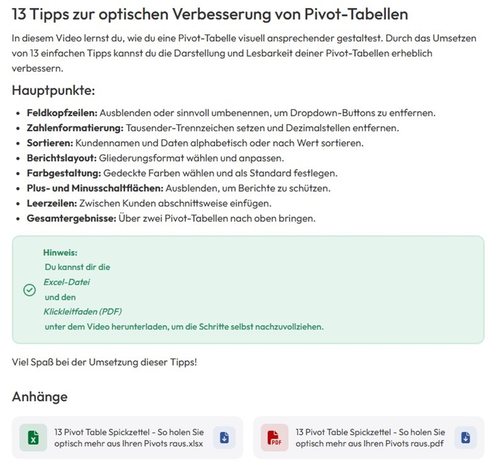 Mustervorlagen, Templates zum mitmachen und nutzen