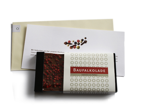 Weihnachtsmailing mit Schokolade