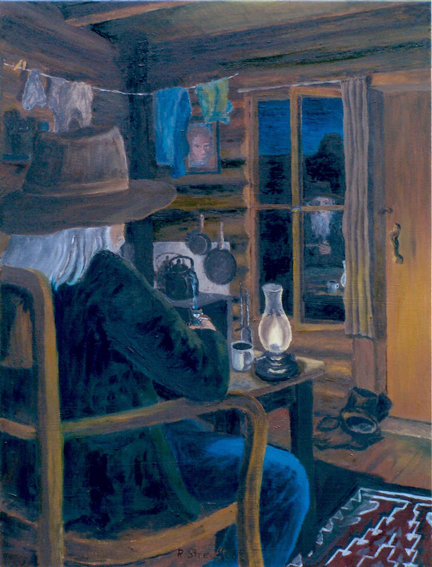 "The Burning Of The Midnight Lamp", 2008, Öl/Lw., 100 x 70 cm, 1400.- €