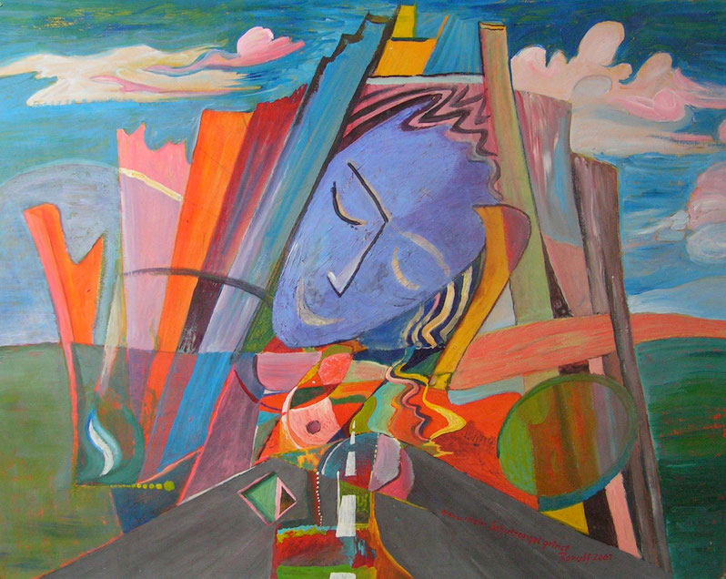  "Schutzengel", 2001, Acryl/Karton, 69 x 90 cm, 900.- €
