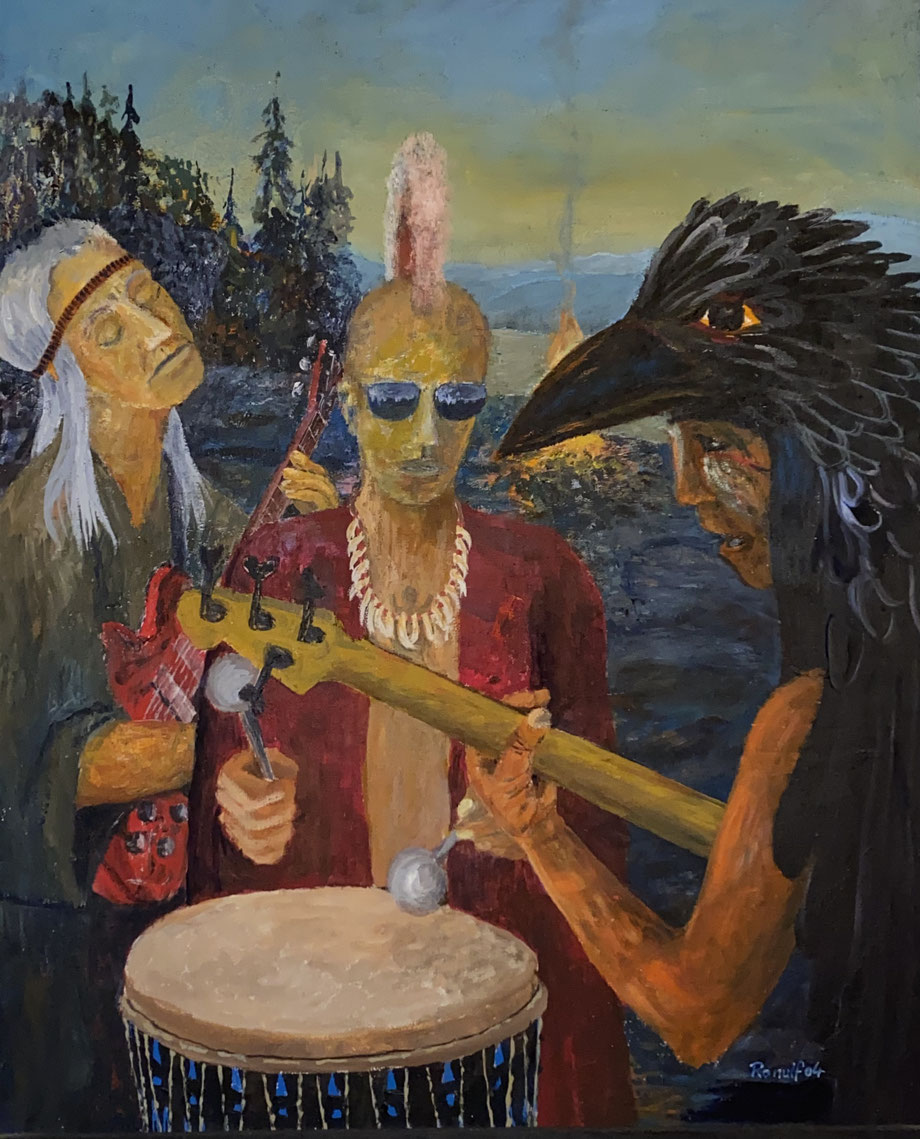 "Indianerblues", 2004, Öl/Hartfaser, 90 x 70 cm, 1400.- €