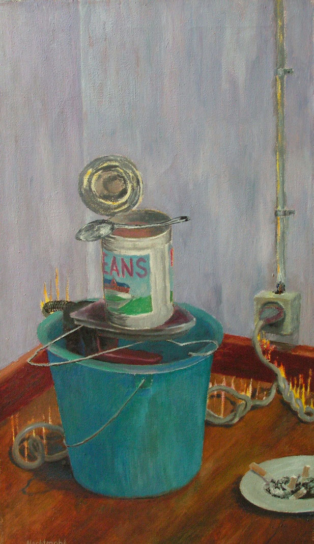  "Nachtmahl", 1999, Öl/Lw., 70 x 40 cm, 600.- €