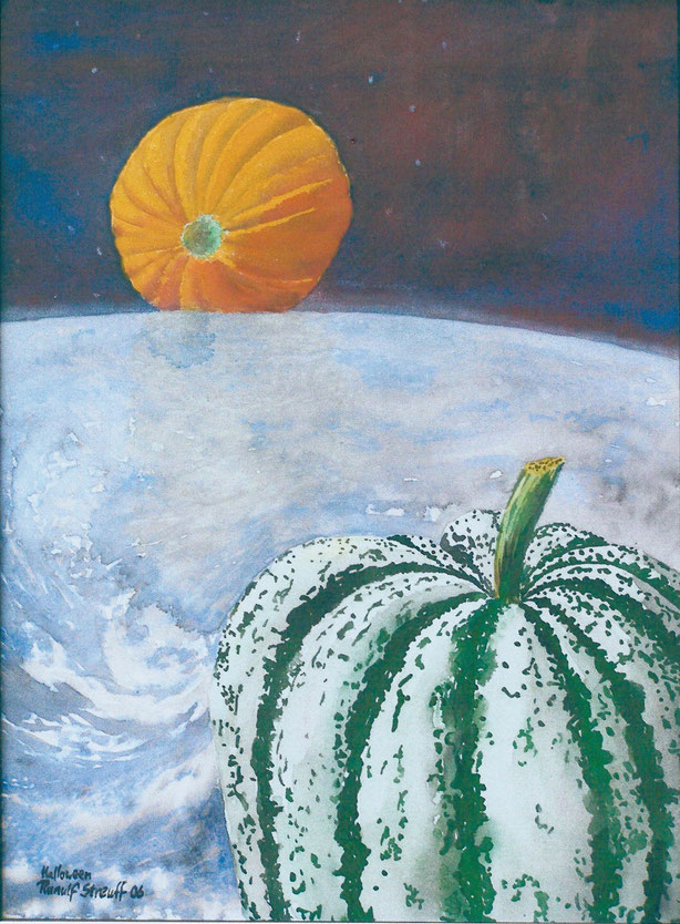  "Halloween", 2006, Japantusche/Lw., 70 x 50 cm, 680.- 