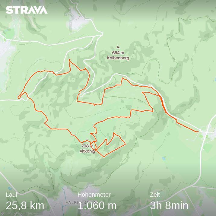 Strecke Taunus Trailrunning