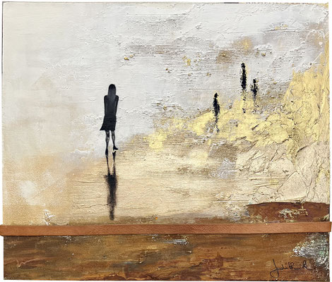 0443022 "Wohin gehst du": Acryl auf Holz/ 60 x 50 cm