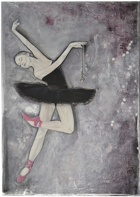 0249017  "Die Traumtänzerin": Acryl auf Leinwand 50 x 70 x 2 cm 