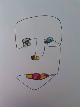 7- 24x32 cm - crayon de couleur sur papier - 45€ - VENDU