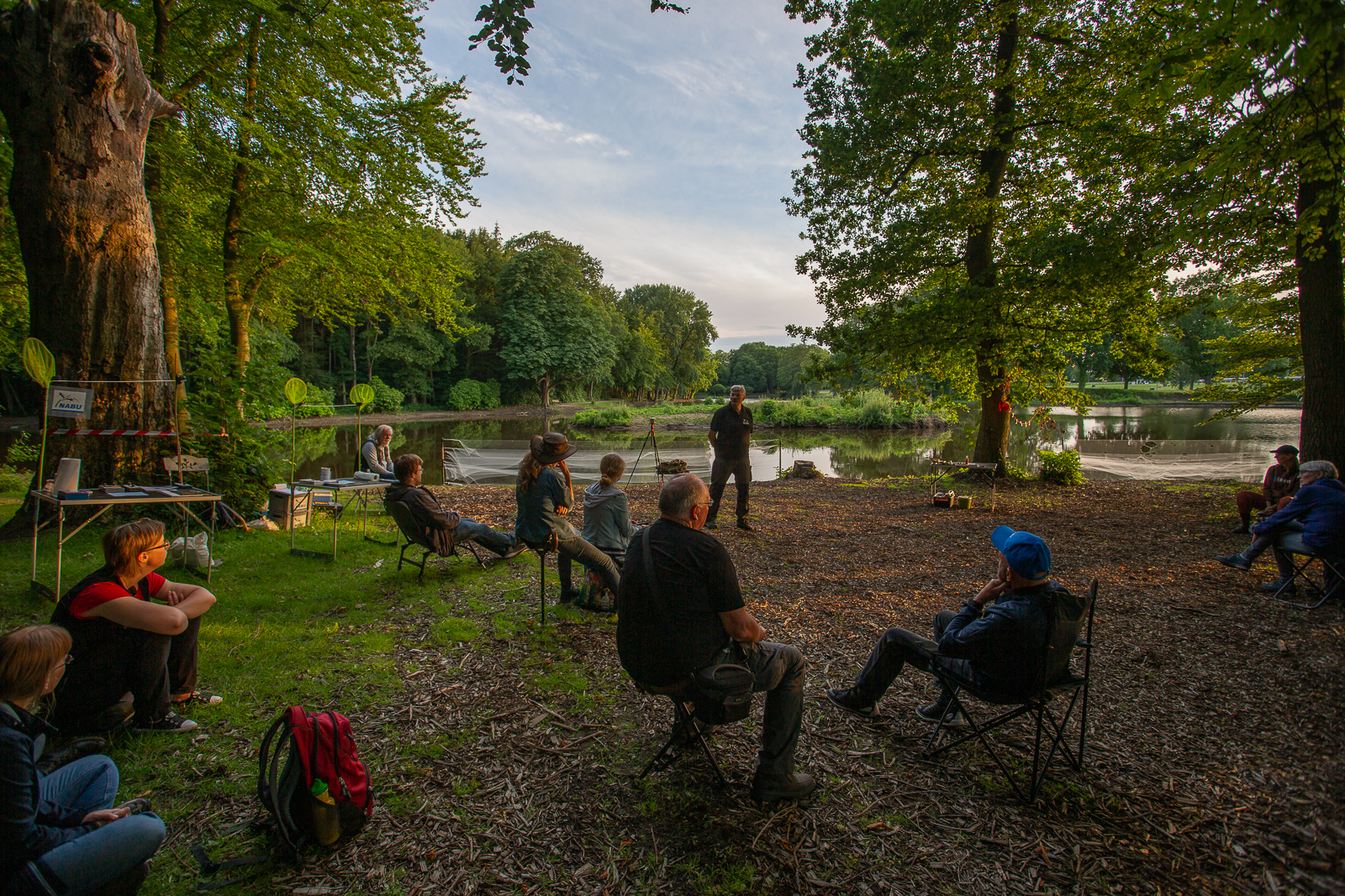 Fledermausfang im Schlosspark