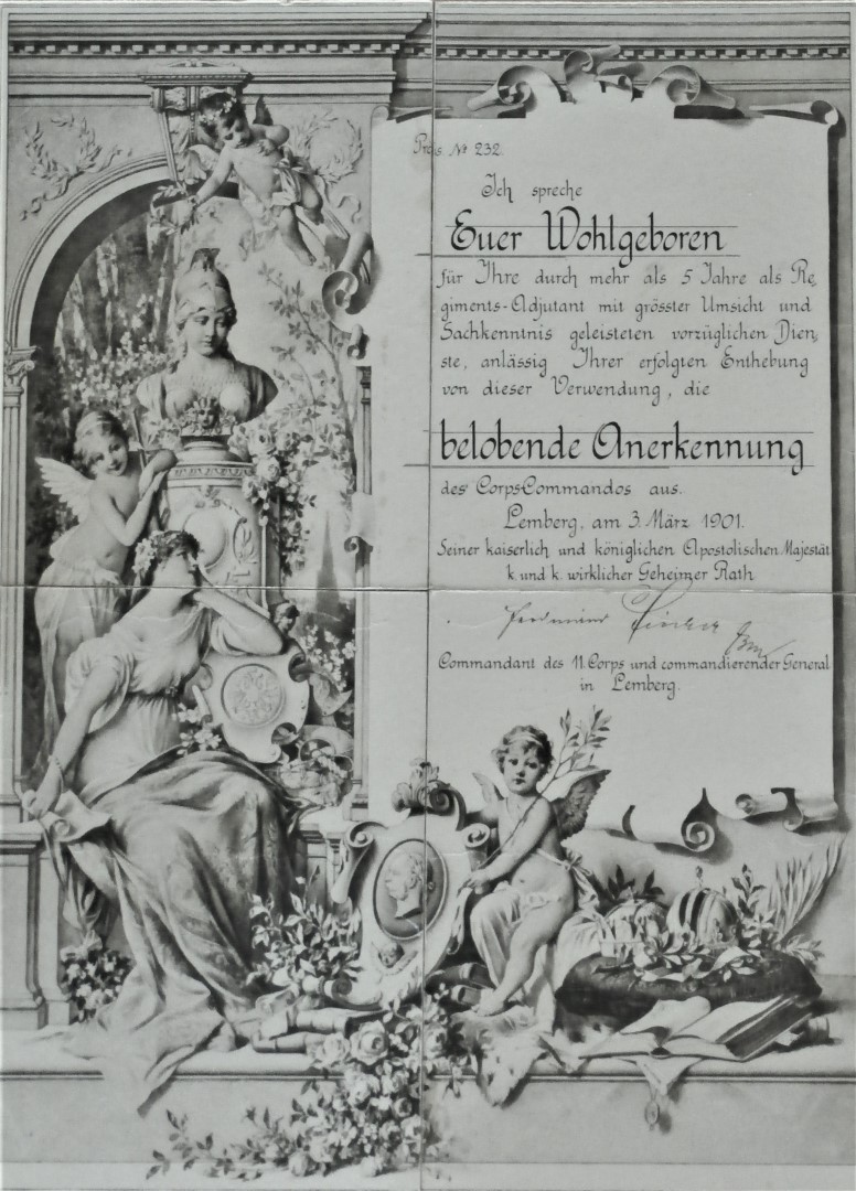 Belobigung 1901 Lemberg