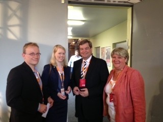Lasse Weritz, Janina Tiedemann (Landesvorsitzende der Landjugend Niedersachsens), Enak Ferlemann, Gudrun Pieper MdL