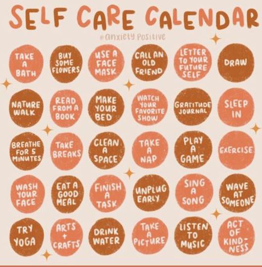 self care calendar