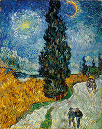 Vincent van Gogh, Sentiero di notte in Provenza, 1890 olio su tela, cm 90,6 x 72 Otterlo, Kröller-Müller Museum