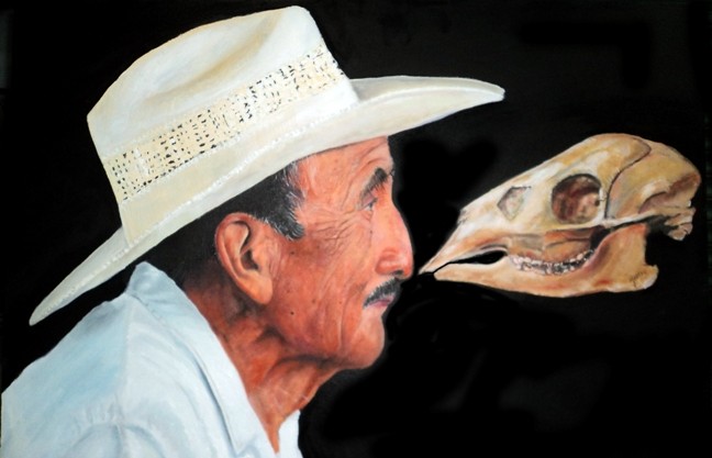 Houston Ortegón "Sequía" 90 x70 cm, Óleo sobre tela