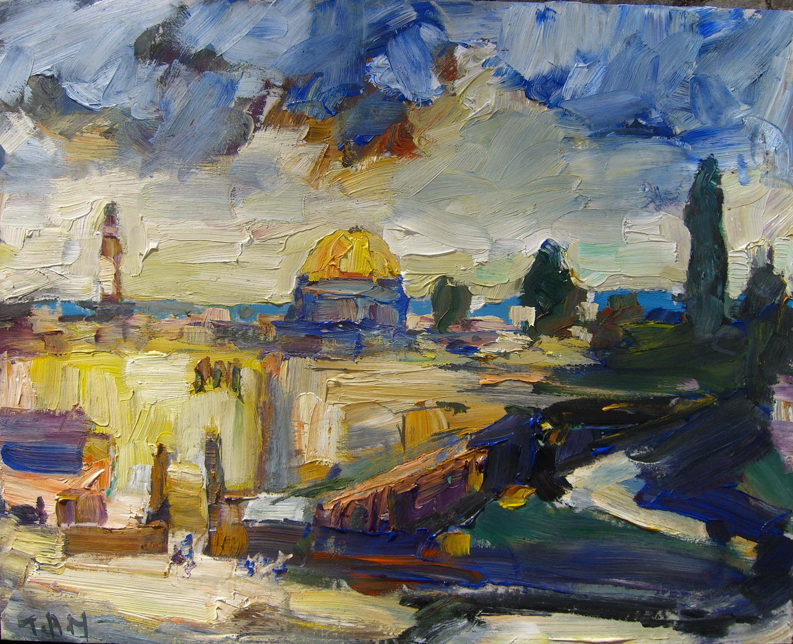 Jerusalem Tempelberg mit Felsendom - Privatsammlung