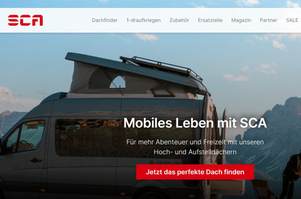 Wir sind jetzt SCA-Aufstelldach-Partner