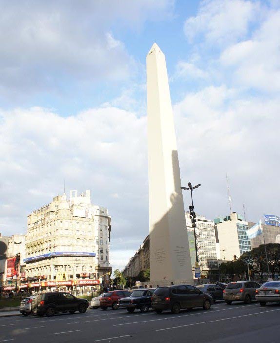 Der Obelisk auf der Avenida de Julio in Buenos Aires