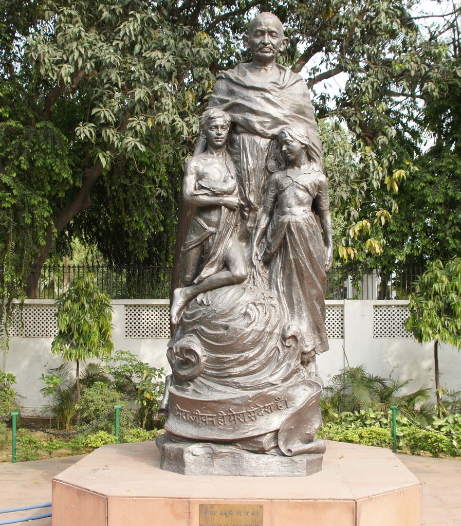 Gandhi Statue bei seinem Haus