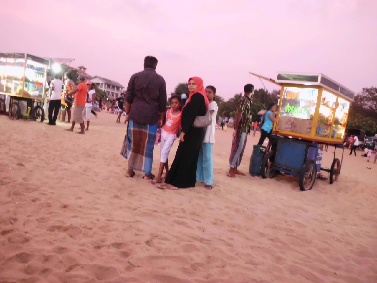 Abendszene am Strand von Negombo