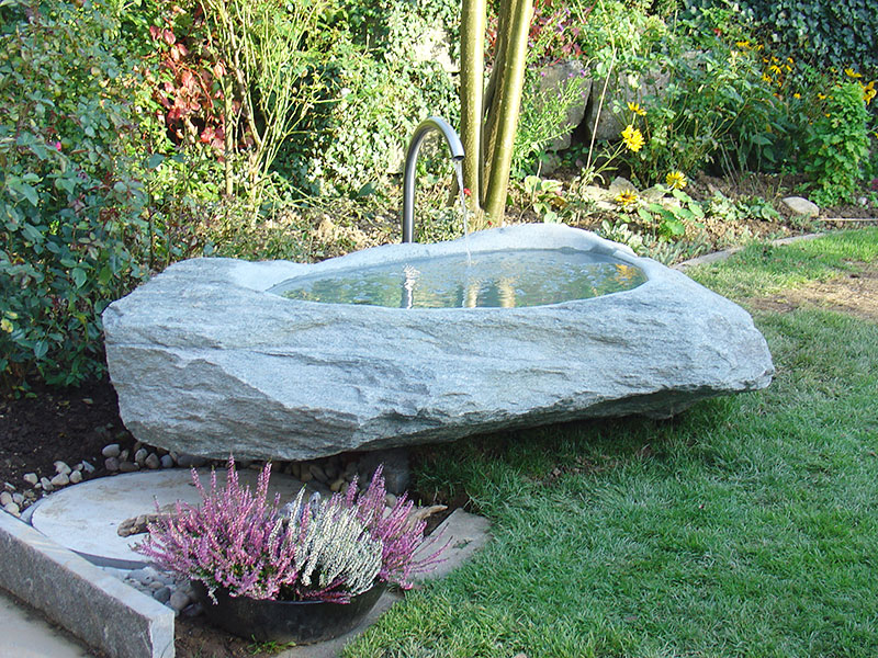 Findlings Brunnen Steine Gestalten Langenthal Wyler