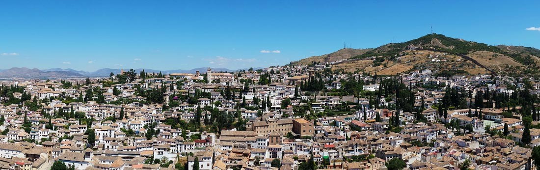 Ausblick von der Alhambra auf Granada