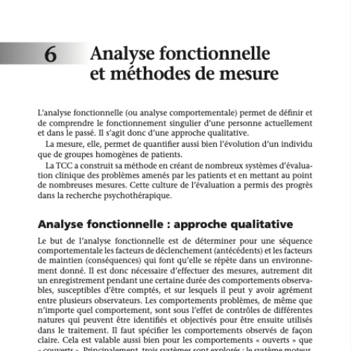 Méthodes d'évaluation clinique en TCC