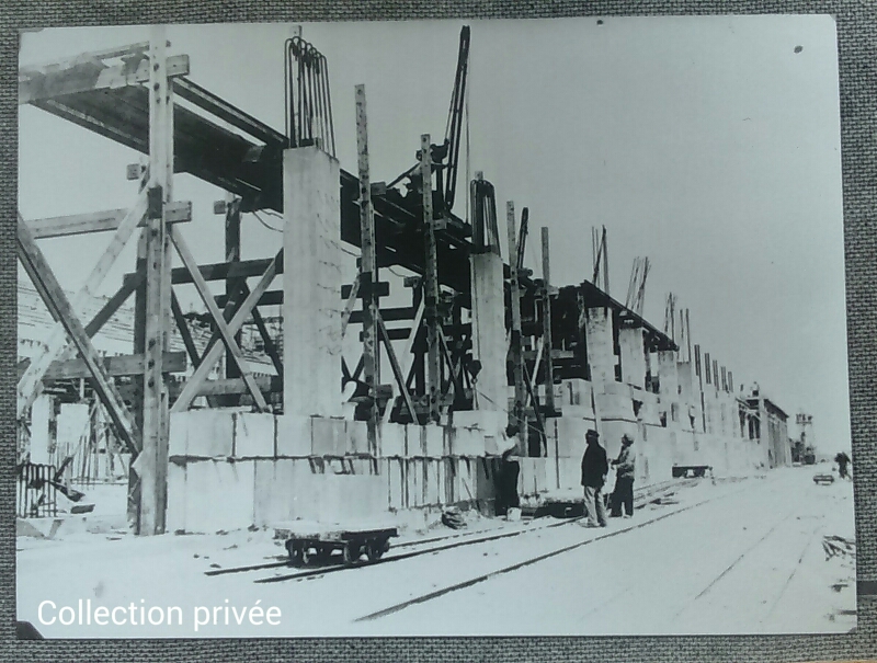 Collection privée - construction de la gare maritime de Cherbourg - Collection Berton 