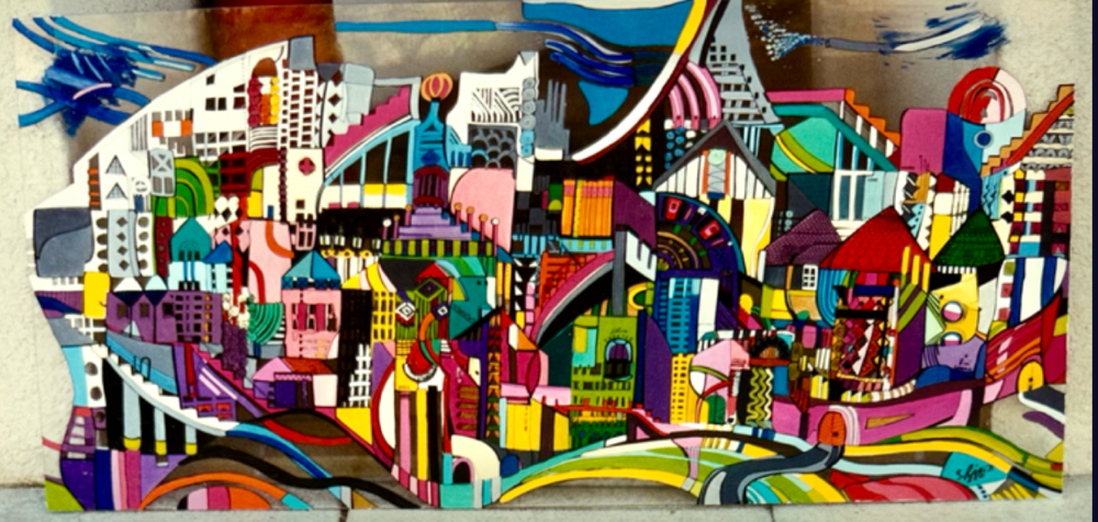 City of Glass And Dreams, (1995), 120x68 cm.