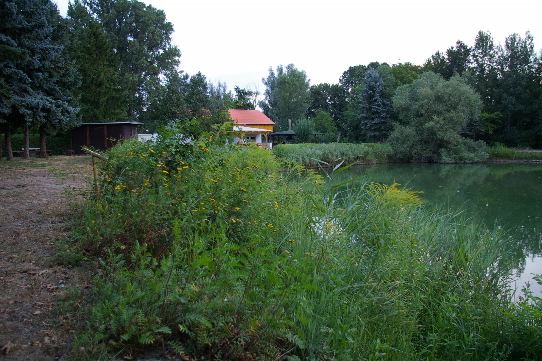 Sicht auf das Fischerhaus beim Rundgang um den See