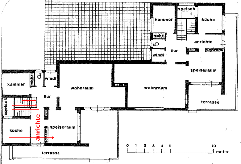 Anrichte im Doppelhaus Kandinsky-Klee  (Umzeichnung: UB)