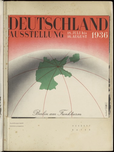 Herbert Bayer: Prospekt DEUTSCHLAND, 1936, Beilage in Gebrauchsgraphik 1936, H. 4