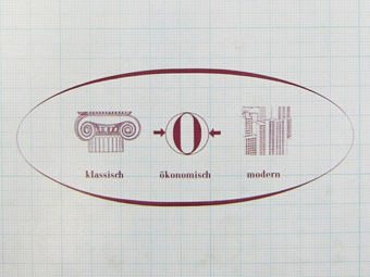 Herbert Bayer, Schriftmusterheft bayer-Type, 1935, Rückseite, Ausschnitt