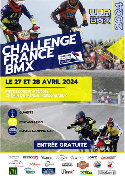 Inscription 3ème manche Challenge France - 27&28 Avril 2024 à Mably